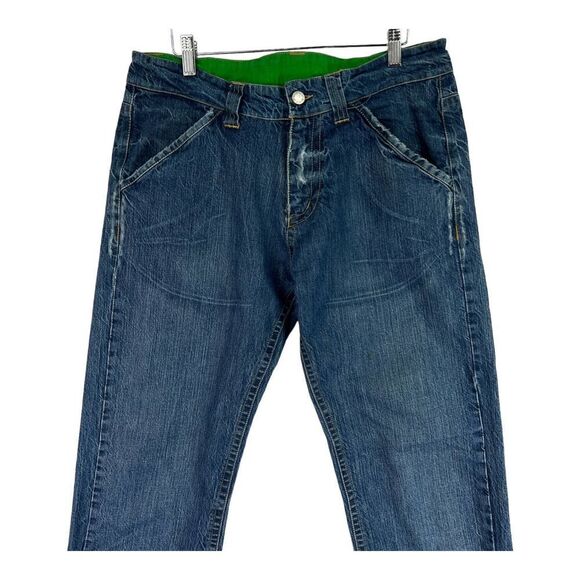 Vintage BLOCK 60 Men’s Blue Cotton Straight Leg Jeans US 33 Made in Italy | $500 - Picture 8 of 14